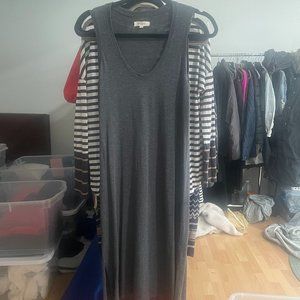 Madewell Gray Midi Dress (M)